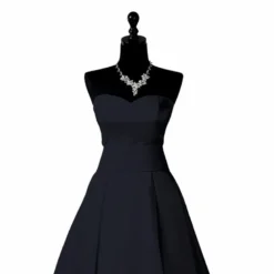 Satin duchesse bleu nuit