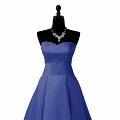 Satin duchesse bleu roi