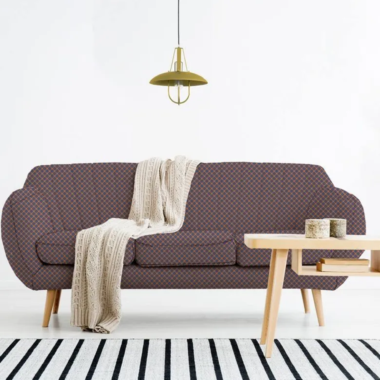 Seventies géométrique - Fond aubergine
