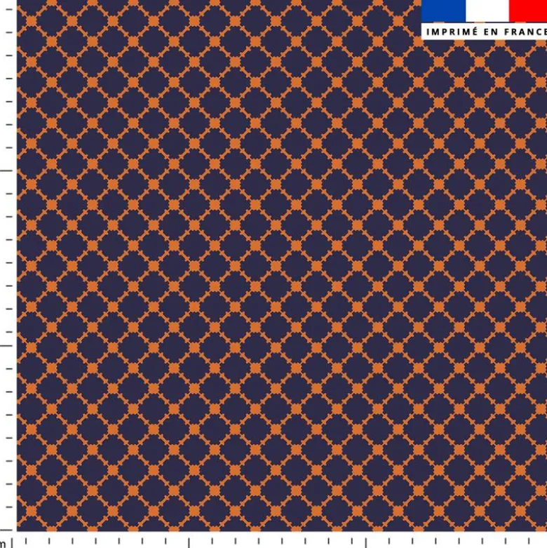 Seventies géométrique - Fond aubergine