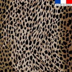Simili cuir imprimé léopard dégradé marron