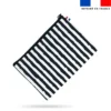 Simili cuir imprimé rayure texturée noire