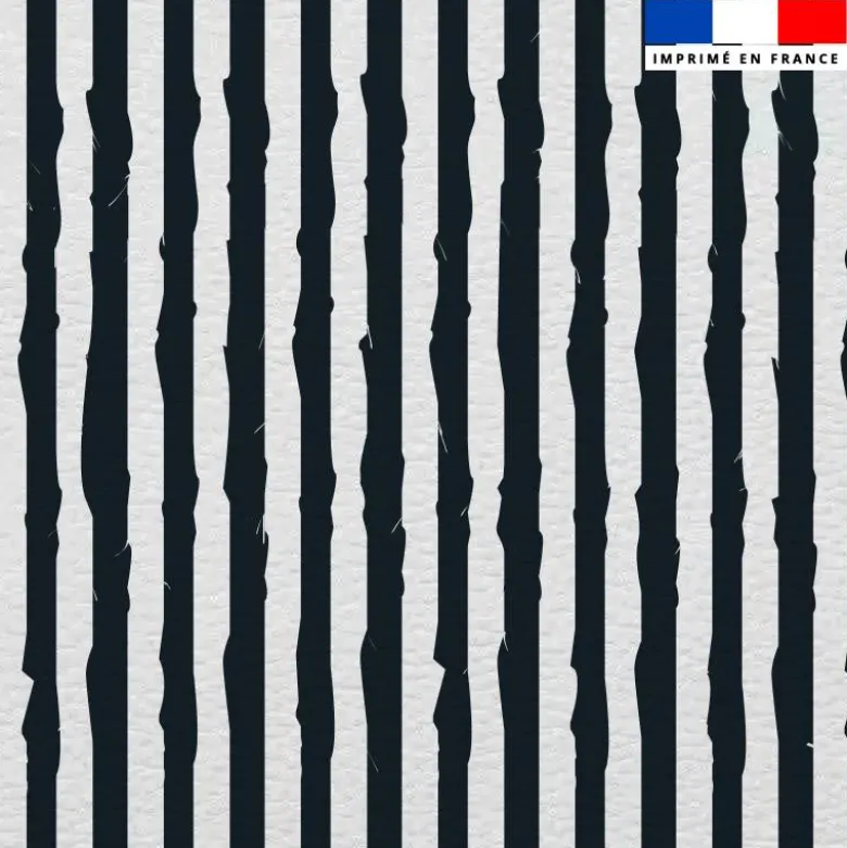 Simili cuir imprimé rayure texturée noire