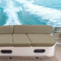 Simili cuir nautique beige effet chiné