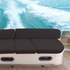 Simili cuir nautique gris foncé effet chiné