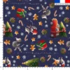 Souris de noel - Fond bleu - Création Stillistic