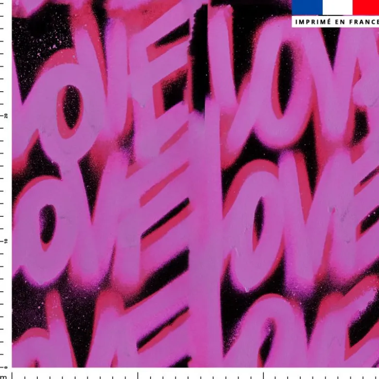 Tag Love rose - Fond noir - Création Alex Z
