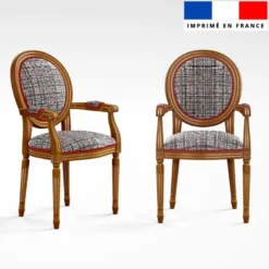 Tartan gris effet tweed - Fond gris