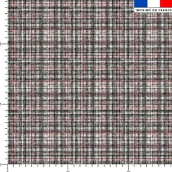 Tartan gris effet tweed - Fond gris