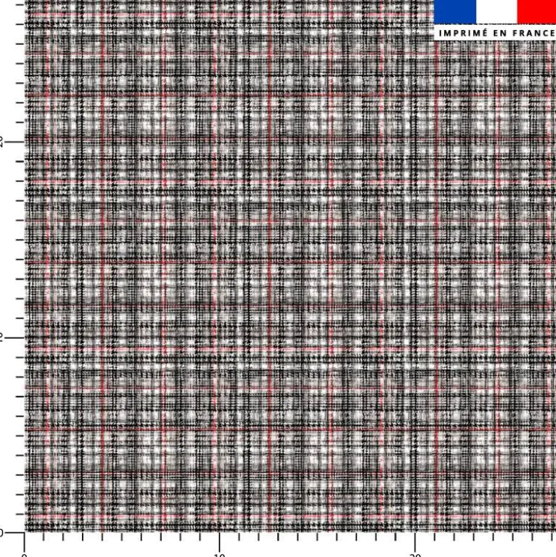 Tartan gris effet tweed - Fond gris