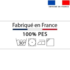 Étiquettes textiles thermocollantes - Mention "100% polyester"