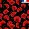 Tissu antitâche pour nappe imprimé grand coquelicot