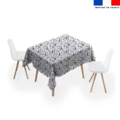 Tissu anti-tâche pour nappe imprimé Paris rose et gold