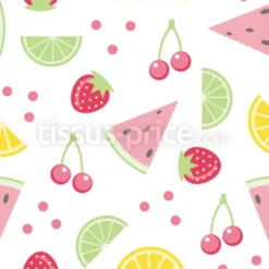 Tissu Assortiment de fruits personnalisé