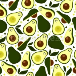 Tissu avocat souriant personnalisé