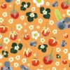 Tissu baies et fleurs personnalisé