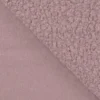Tissu bouclette aspect lainage vieux rose