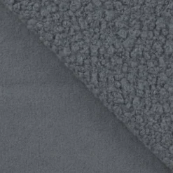 Tissu bouclette aspect lainage gris