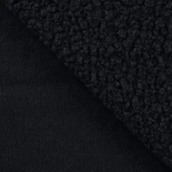 Tissu bouclette aspect lainage noir
