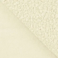 Tissu bouclette aspect lainage écru