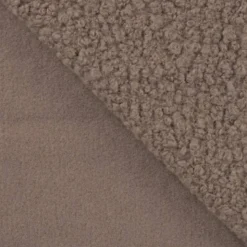Tissu bouclette aspect lainage mocha