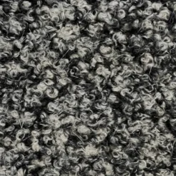 Tissu bouclette lurex noir et beige