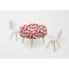 Tissu burlington blanc imprimé grand coquelicot