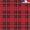 Tissu burlington rouge imprimé tartan