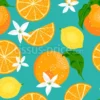 Tissu citrons et oranges personnalisé