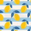 Tissu citrons et rayures personnalisé