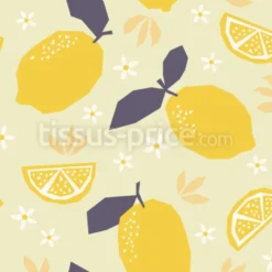 Tissu citrons et tranches personnalisé