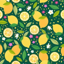 Tissu citrons frais personnalisé