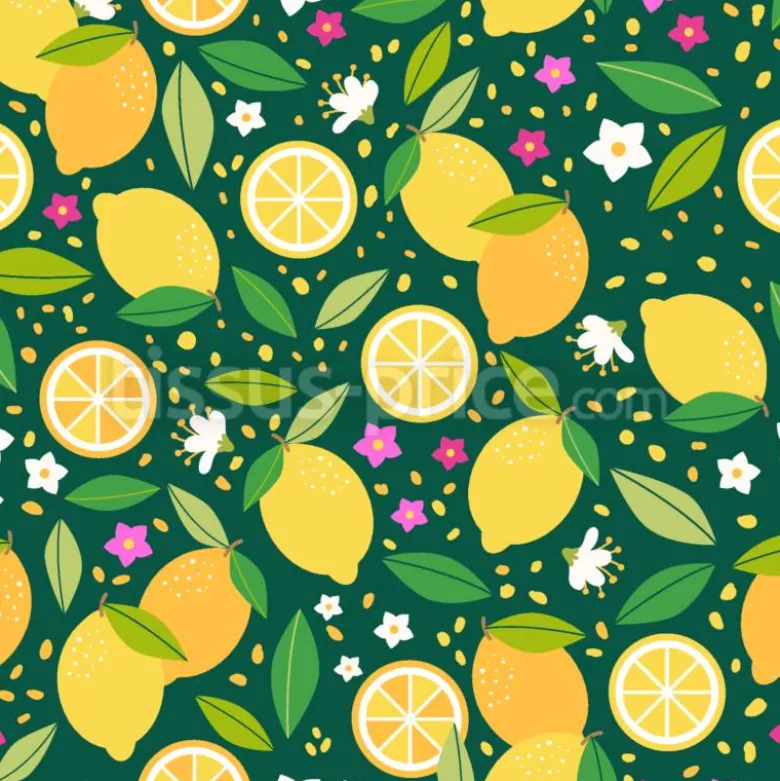 Tissu citrons frais personnalisé