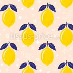 Tissu Citrons pétillants personnalisé