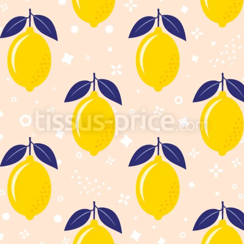 Tissu Citrons pétillants personnalisé