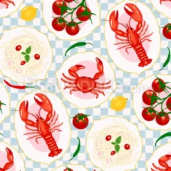 Tissu cuisine estivale personnalisé