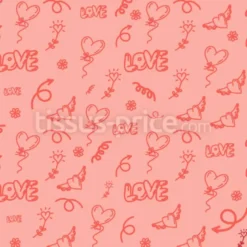 Tissu Dessin love story personnalisé