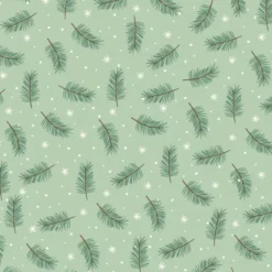 Tissu feuille d'hiver et étoile personnalisé