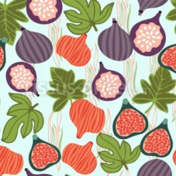 Tissu Figue et feuille personnalisé