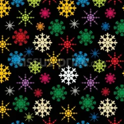 Tissu flocons de neige multicolores personnalisé