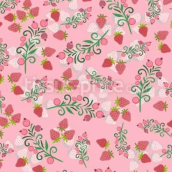 Tissu fraises et baies personnalisé