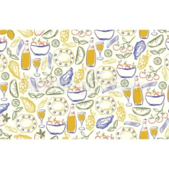 Tissu Gastronomie dessinée personnalisé