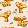 Tissu girolle des bois personnalisé