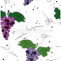 Tissu Grappes de raisins fantaisistes personnalisé