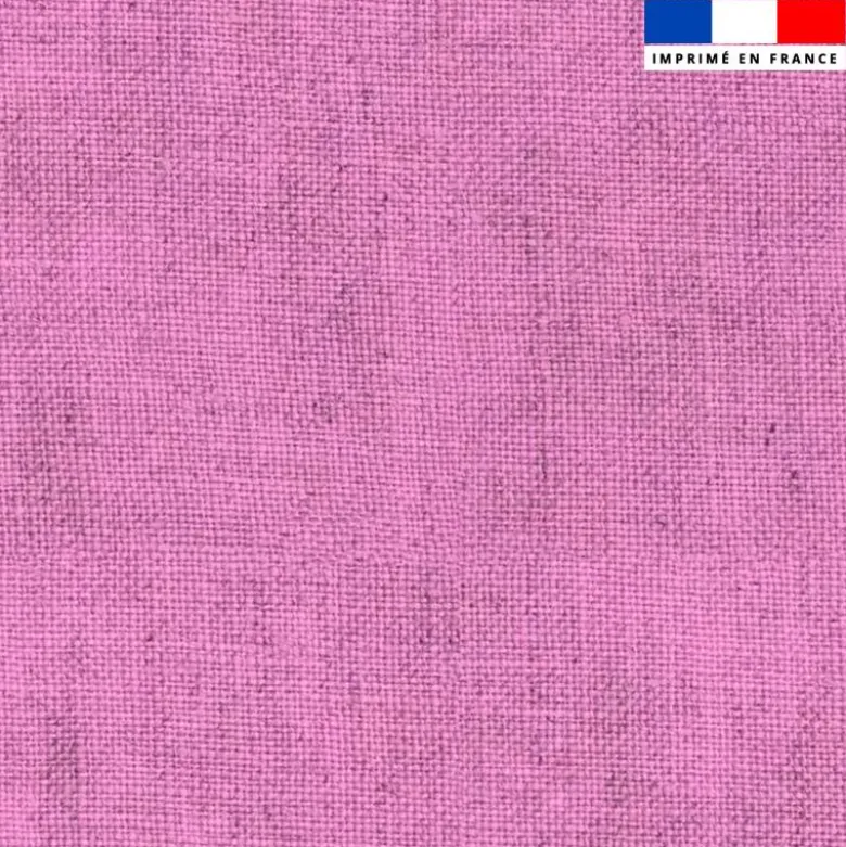 Tissu imperméable aspect lin lilas