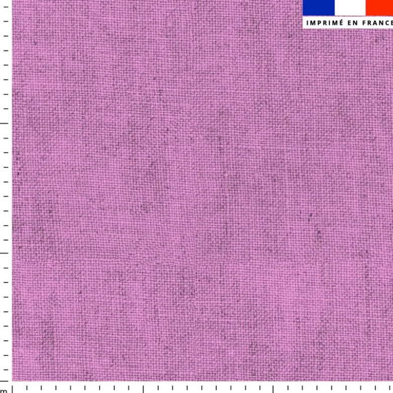 Tissu imperméable aspect lin lilas