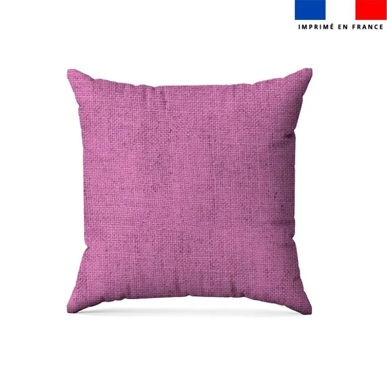 Tissu imperméable aspect lin lilas