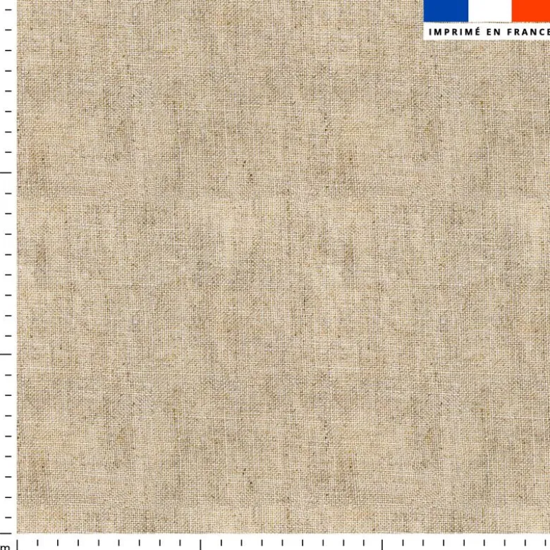 Tissu imperméable aspect lin naturel