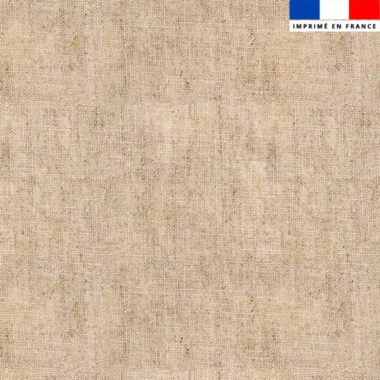 Tissu imperméable aspect lin naturel