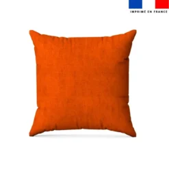 Tissu imperméable aspect lin orange
